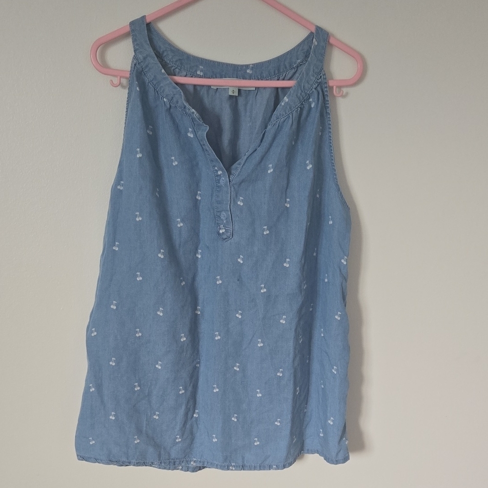 Blue Sleeveless Top